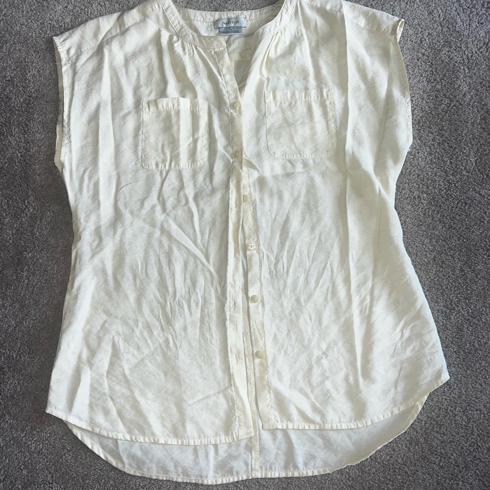 Yellow button down blouse - Picture 2 of 4